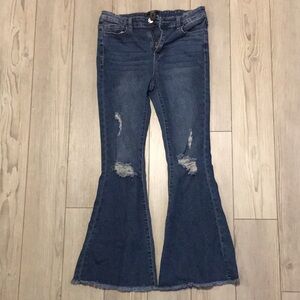 Women's Flared Blue Jeans